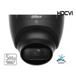 Caméra Dahua 5MP Multi-format HDCVI,TVI,AHD,CVBS, noir, lens fixe 2.8mm